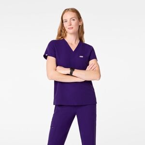 Figs Purple Pulse Catarina One-Pocket Scrub Top